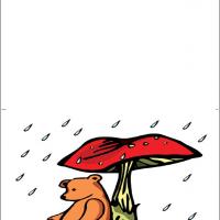Bear Under An Umbrella