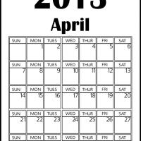 Big April 2013 Calendar
