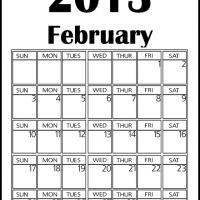 Big February 2013 Calendar