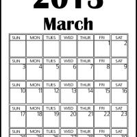 Big March 2013 Calendar