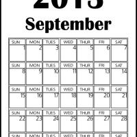 Big September 2013 Calendar