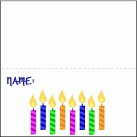 Birthday Candles Place Cards