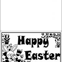 Black And White Easter Card