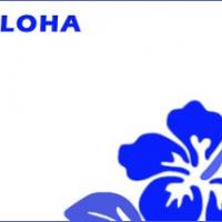 Blue Aloha Name Tag