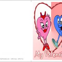 Blue And Pink Heart Couple