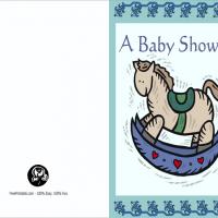 Blue Fill-in Baby Shower Invitation