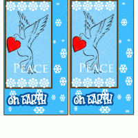 Blue Dove Holiday Tag