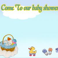 Blue Gradient Background Baby Boy Shower Invitation