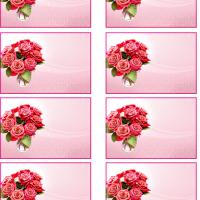 Bouquet Of Roses Name Tag