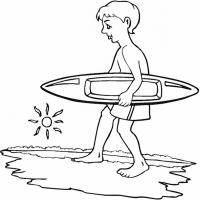 Boy with Surf Board