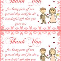 Bride and Groom Thank You Card