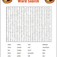 Burger Word Search
