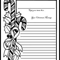 Candy Cane Guest Book Page