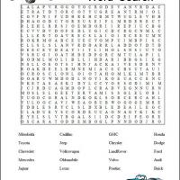 car brands word search