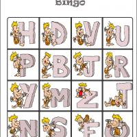 Caveman Alphabet Bingo Card 6