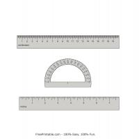 Centimeter, Inch and Protractor