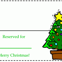 Christmas Tree Place Cards