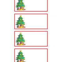 Christmas Tree with Bear Gift Tags