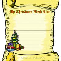 Christmas Wish List Stationery