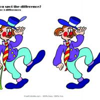 Clown Spot the Differences
