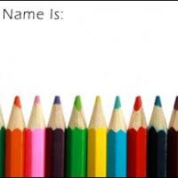 Colored Pencil Name Tag