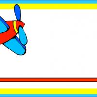 Colored Airplane Name Tag