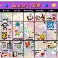 Colorful January 2009 Calendar