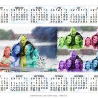 Colorful Family Themed Calendar