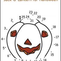 Connect the Dots and Complete the Jack-O-Lantern