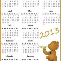 Cute Bear Flying a Plane 2013 Calendar