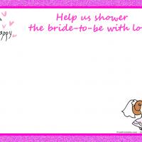 Cute Pink Bridal Shower Invitation