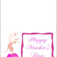 Cute Poodle Mother's Day Card