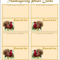 Cute Turkey Place Cards