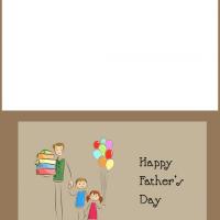 Dad and Kids Shopping Father's Day Card