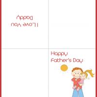Daddy and Daughter Father's Day Card