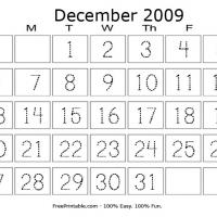 December 2009 Writing Calendar