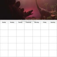 Dinosaur Blank Calendar