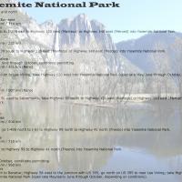 Directions To Yosemite National Park