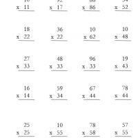 Double Digit Multiplication Worksheet