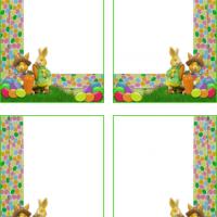 Easter Bunnies Colorful Gift Cards