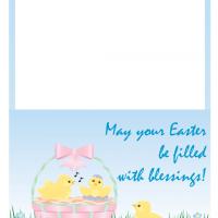 Easter Chicks in a Basket Card