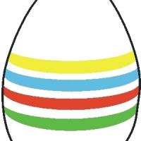 Easter Egg with Stripes
