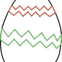 Easter Egg with Zigzag