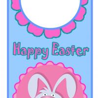 Easter Floral Bunny Door Hanger
