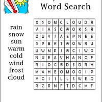easy weather word search