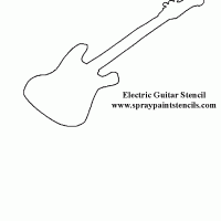 Electric Guitar Stencil
