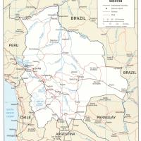 South America- Bolivia Political Map