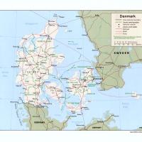 Europe- Denmark Political Map