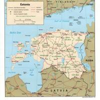Europe- Estonia Political Map