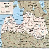 Europe- Latvia Political Map